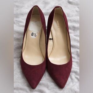 Marc Fisher Burgundy Pointed Toe Suede Pumps